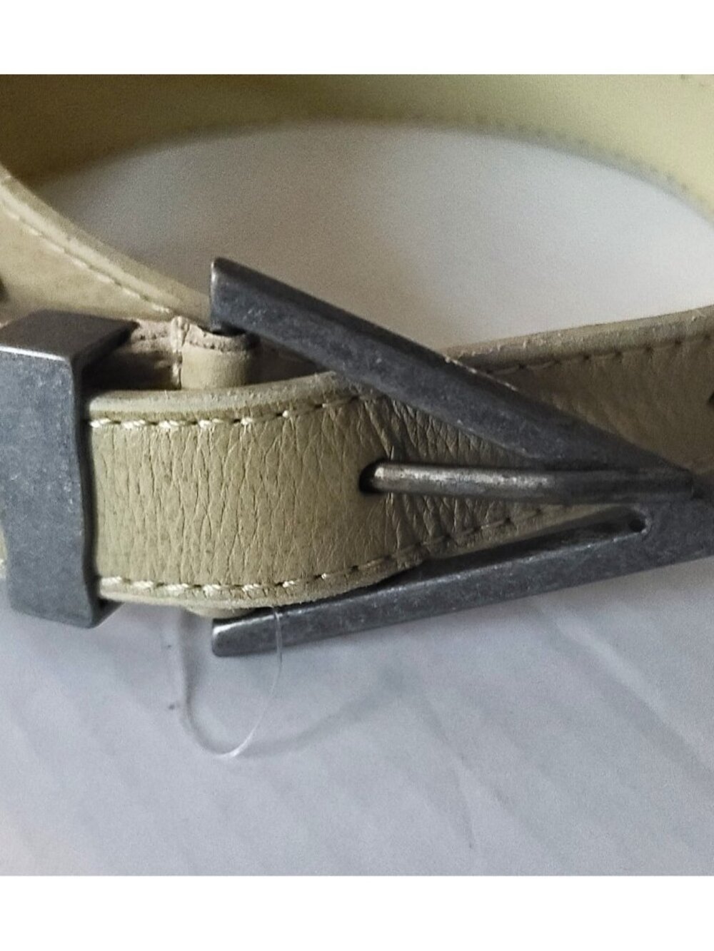 Free People On Point Leather Belt Taupe M/L Rustic Artisan Boho Classic NWOT - Picture 10 of 10